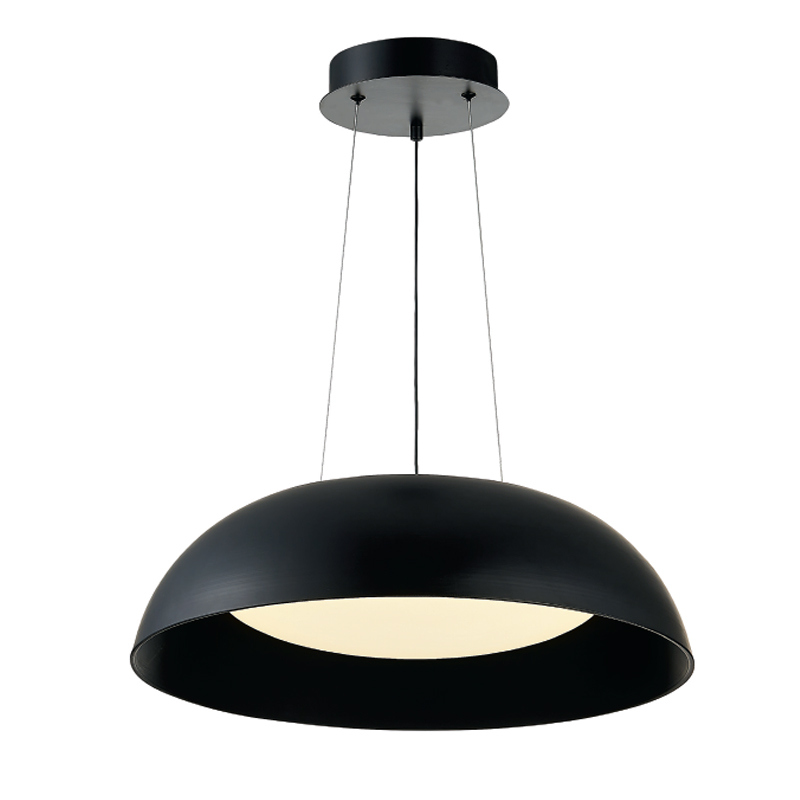 InLight Κρεμαστό φωτιστικό LED 48W 4000K από μαύρο μέταλλο και ακρυλικό D:50,5cm (6012)