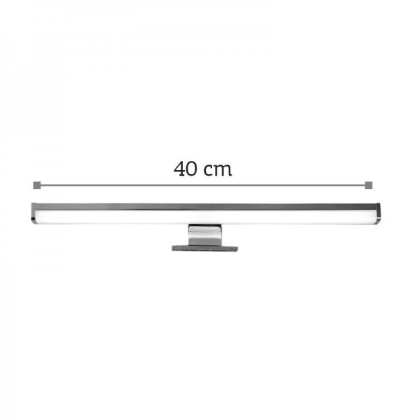 Επιτοίχιο φωτιστικό LED 10W 4000K από πλαστικό σε χρώμιο απόχρωση D:40cm (1043-Β)