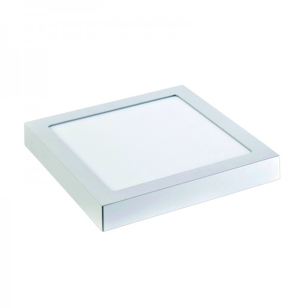 LED Mounted Panel 20watt Τετράγωνο 3000K Θερμό Λευκό D:22,5cm (2.20.03.1)