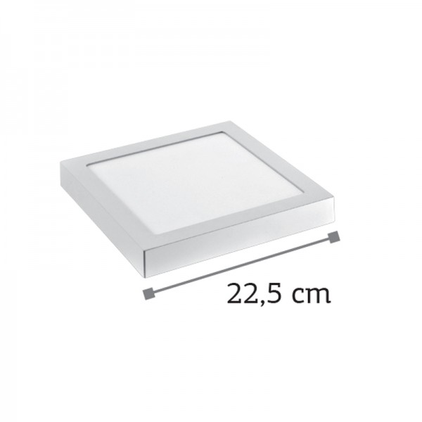 LED Mounted Panel 20watt Τετράγωνο 4000Κ Φυσικό Λευκό D:22,5cm (2.20.03.2)