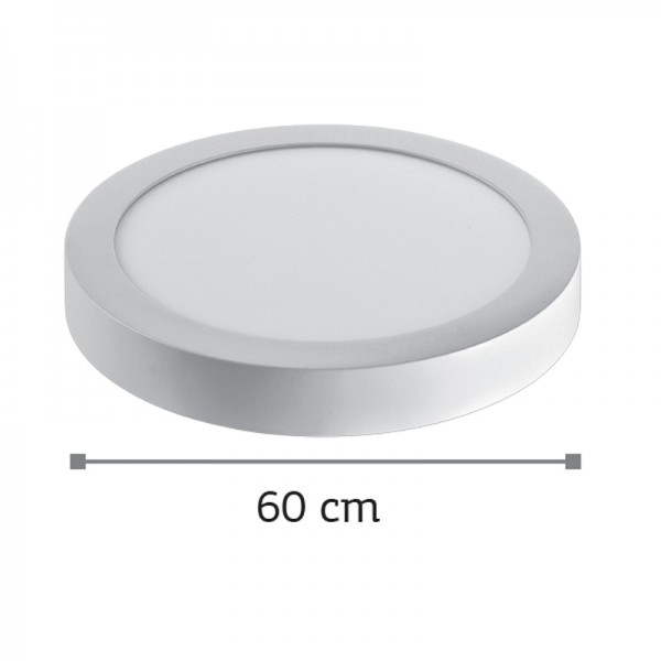 LED Mounted Panel 48watt Στρογγυλό 4000Κ Φυσικό Λευκό D:60cm (2.48.04.2)
