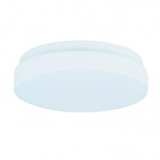 Πλαφονιέρα οροφής από λευκό μέταλλο και λευκή οπαλίνα 2XE27 D:28cm (42096-Α)