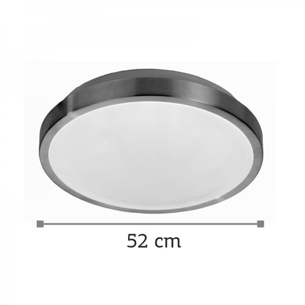 Πλαφονιέρα οροφής LED 32W 3CCT από ασημί ματ ακρυλικό D:52cm (42159-Α-Ασημί Ματ)