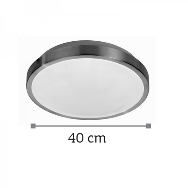 Πλαφονιέρα οροφής LED 24W 3CCT από ασημί ματ ακρυλικό D:40cm (42159-Β-Ασημί Ματ)