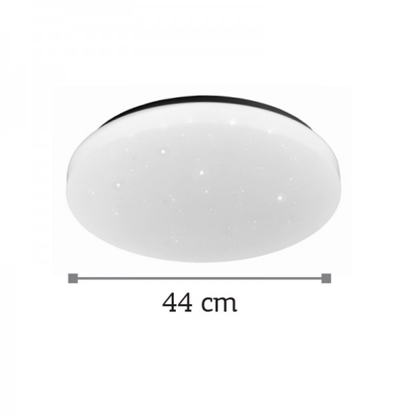 Πλαφονιέρα οροφής LED 30W 4000K από λευκό ακρυλικό D:44cm (42162-B-Λευκό)