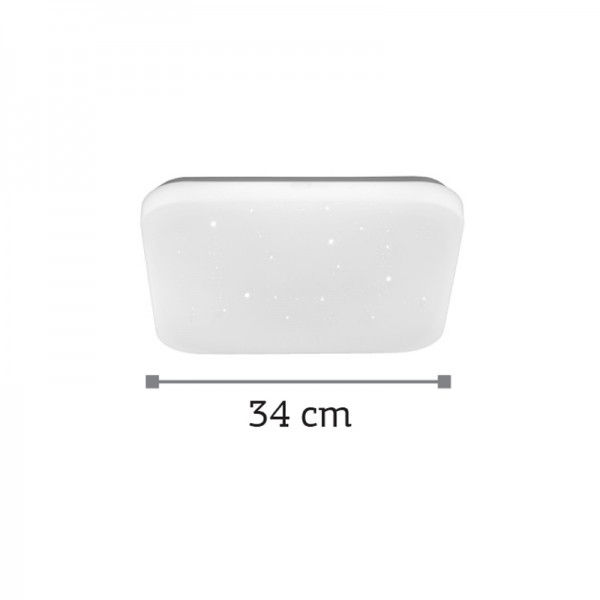 Πλαφονιέρα οροφής LED 24W 4000K από λευκό ακρυλικό D:34cm (42163-Γ-Λευκό)