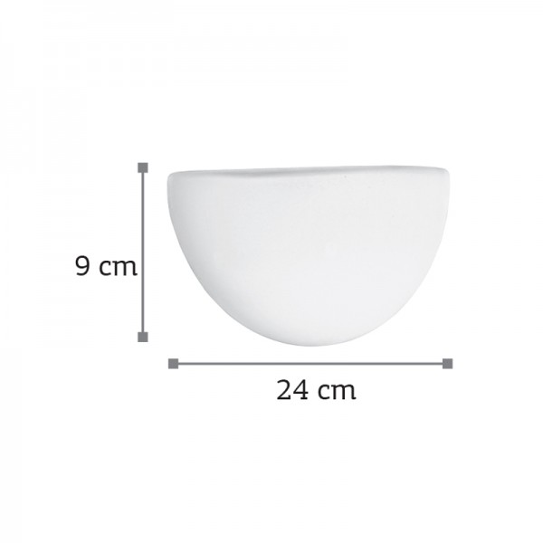 Επιτοίχιο φωτιστικό από λευκό μέταλλο και λευκή οπαλίνα (43342) Φωτιστικά