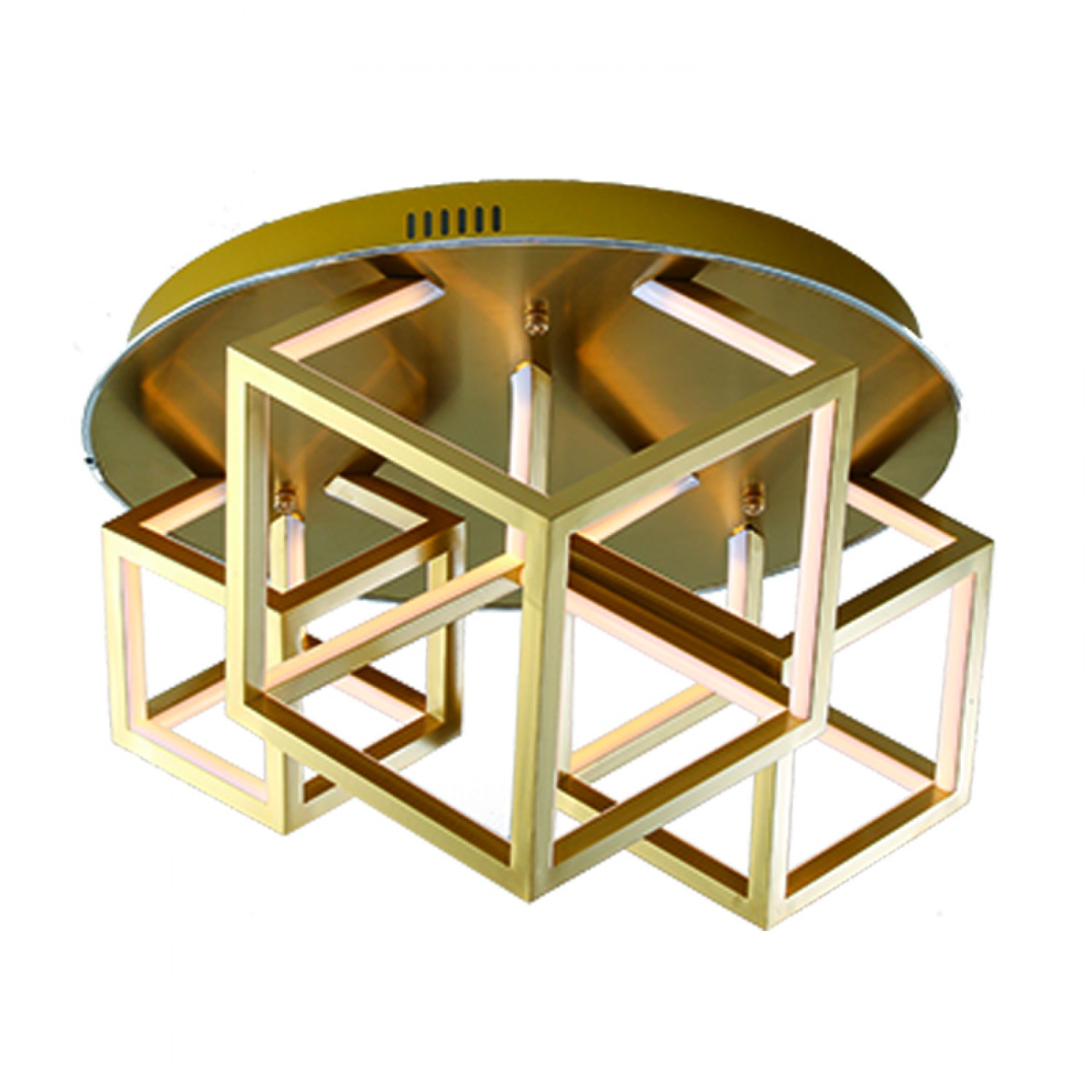 Φωτιστικό οροφής από αλουμίνιο σε χρυσή ματ απόχρωση (6147-80-Χρυσό Ματ) Φωτιστικά