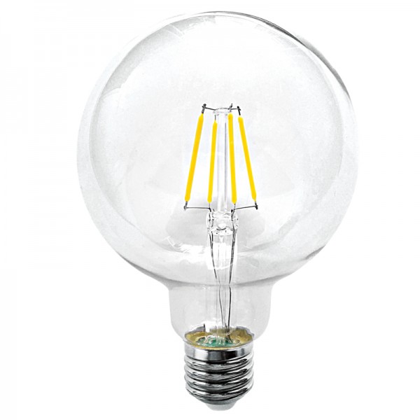 E27 LED Filament G95 12watt Φυσικό Λευκό (7.27.12.21.2)  Λαμπτήρες LED