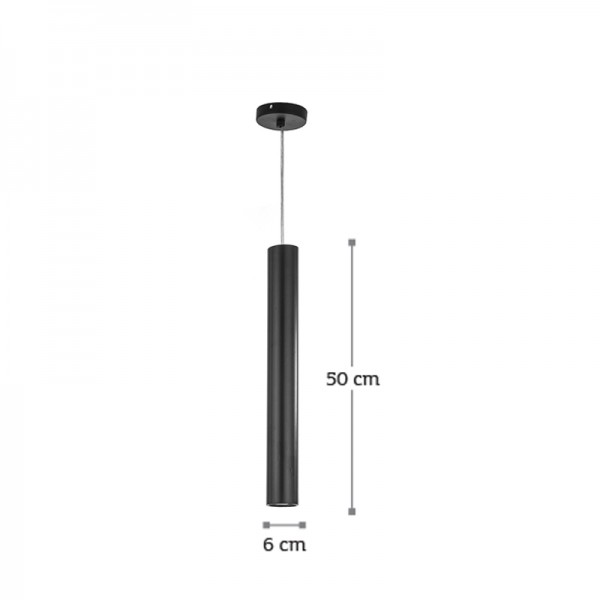 Κρεμαστό φωτιστικό από μαύρο μέταλλο 1XGU10 D:50cm (4505-BL-ΚΡΕΜΑΣΤΟ)