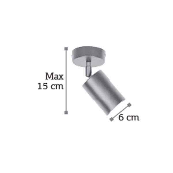 Επιτοίχιο σποτ από χρυσαφί μέταλλο 1XGU10 D:15cm (9082-1)
