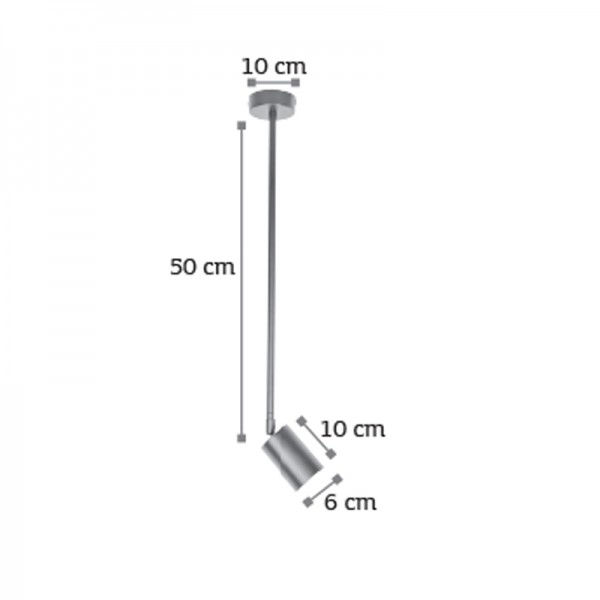 Επιτοίχιο σποτ από χρυσαφί μέταλλο 1XGU10 D:50cm (9083)