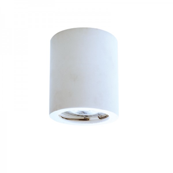 Φωτιστικό οροφής λευκό από γύψο 1XGU10 D:7cm (42166)