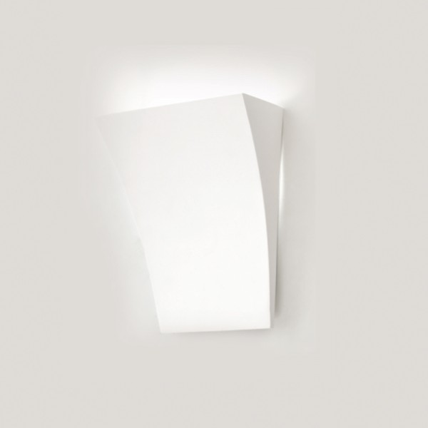 Επιτοίχιο φωτιστικό λευκό από γύψο 1XE14 D:21cm (43346)