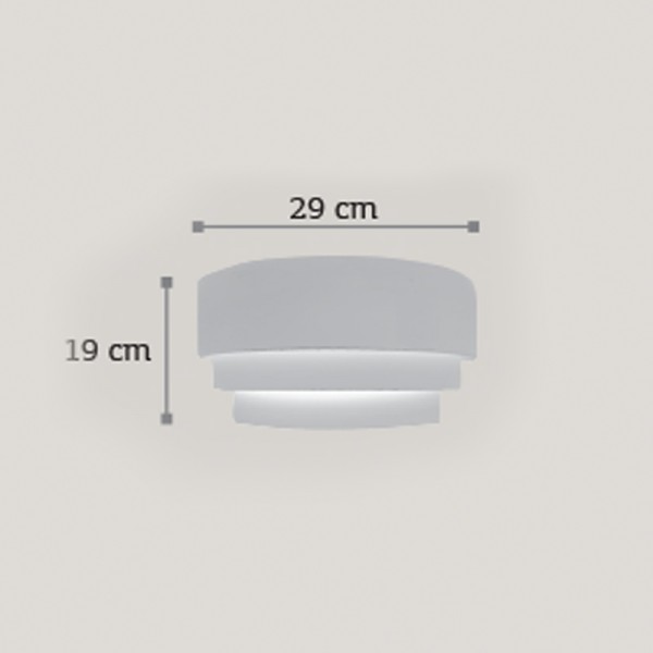 Επιτοίχιο φωτιστικό λευκό από γύψο 1XE14 D:29cm (43388)