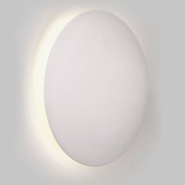 Επιτοίχιο φωτιστικό LED 6,5W 3000K λευκό από γύψο D:28cm (43405-A)