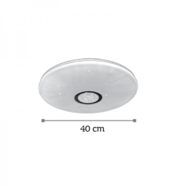 Πλαφονιέρα οροφής LED 24W 4000K από λευκό ακρυλικό D:40cm (42161-Β-Λευκό)