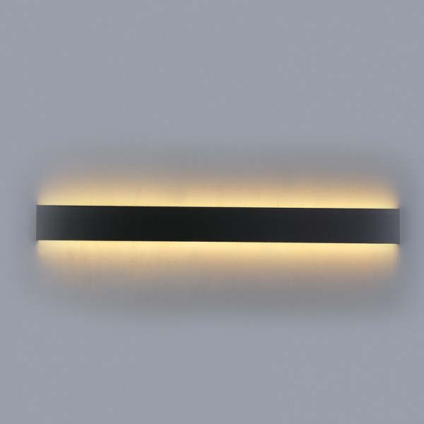 Επιτοίχιο φωτιστικό από μαύρο μέταλλο (43012-BL) Φωτιστικά