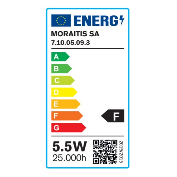 GU10 LED 5,5watt 6500K Ψυχρό Λευκό (7.10.05.09.3)  Λαμπτήρες LED