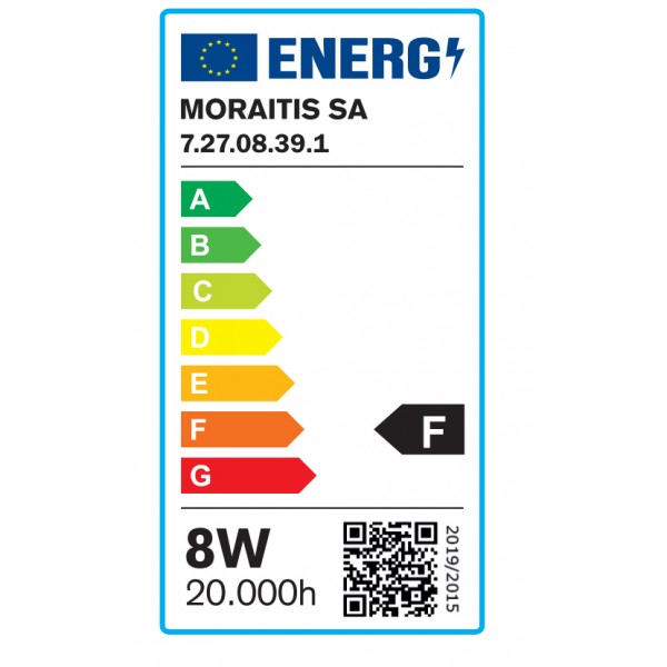 Ε27 LED Filament G80 8watt (7.27.08.39.1)  Λαμπτήρες LED