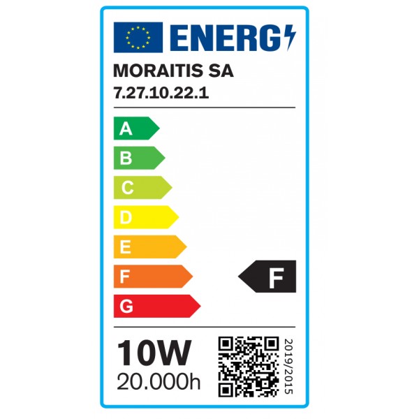 E27 LED Filament A60 10watt (7.27.10.22.1)  Λαμπτήρες LED