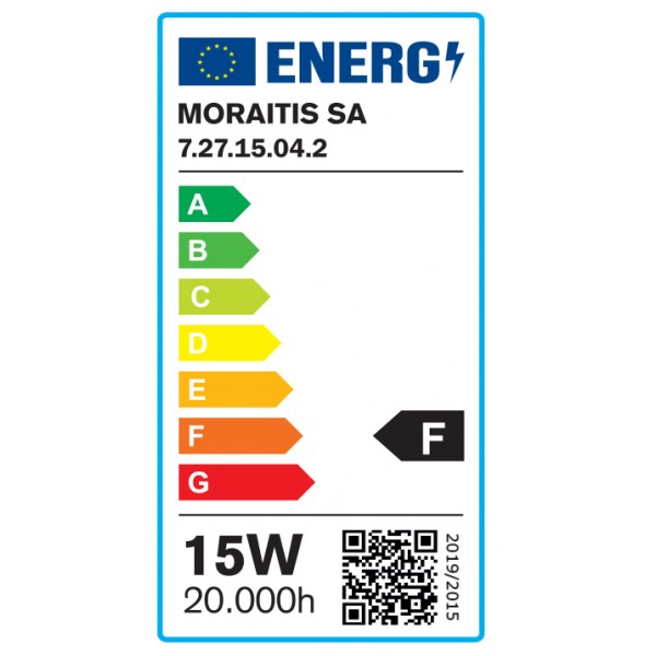 E27 LED A60 15watt 4000Κ Φυσικό Λευκό (7.27.15.04.2)  Λαμπτήρες LED