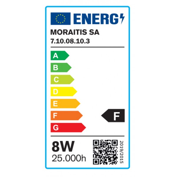 GU10 LED 8watt 6500Κ Ψυχρό Λευκό (7.10.08.10.3)  Λαμπτήρες LED