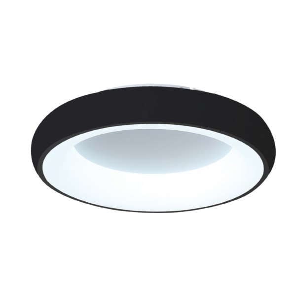 Πλαφονιέρα οροφής LED 110W 3CCT (by tuya) από μαύρο και λευκό ακρυλικό D:60W (42020-Α-Black)