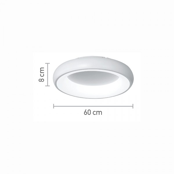 Πλαφονιέρα οροφής LED 110W 3CCT από χρυσαφί και λευκό ακρυλικό D:60cm (42021-A-Golden)