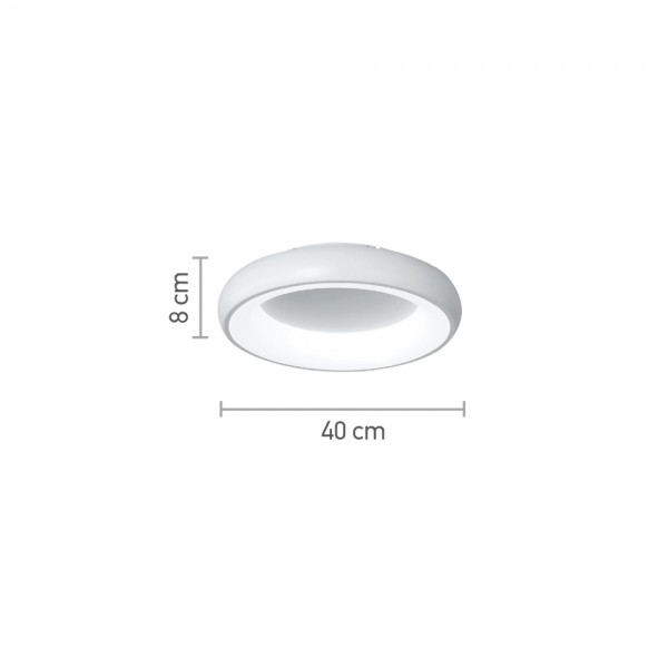 Πλαφονιέρα οροφής LED 54W 3CCT από χρυσαφί και λευκό ακρυλικό D:40cm (42021-B-Golden)