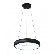 Κρεμαστό φωτιστικό LED 110W 3CCT από μαύρο και λευκό ακρυλικό D:60cm (42023-Α-Black)