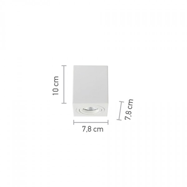 Φωτιστικό οροφής από λευκό μέταλλο 1XGU10 D:7,8cm (42026-WH)