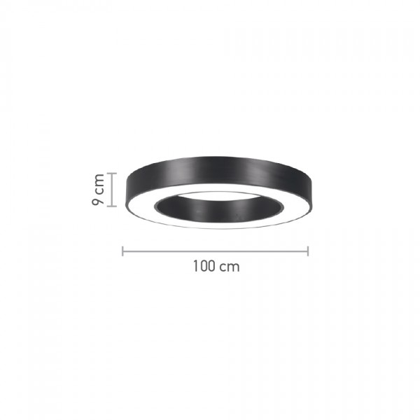 Κρεμαστό φωτιστικό LED 70W σε μαύρη απόχρωση D:100cm (6171-100-BL)