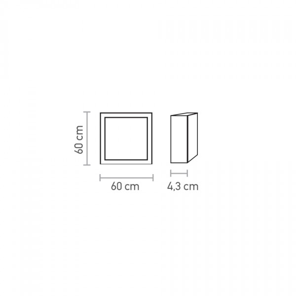 Πλαίσιο Αλουμινίου για Τετράγωνο Led Panel D:60cm (BAPAN006)