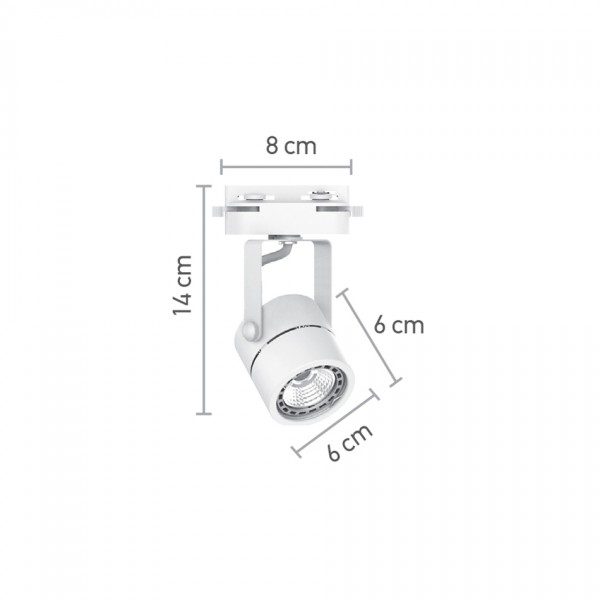 Σποτ Ράγας Λευκό 1XGU10 D:8cmX14cm (T00600-WH)