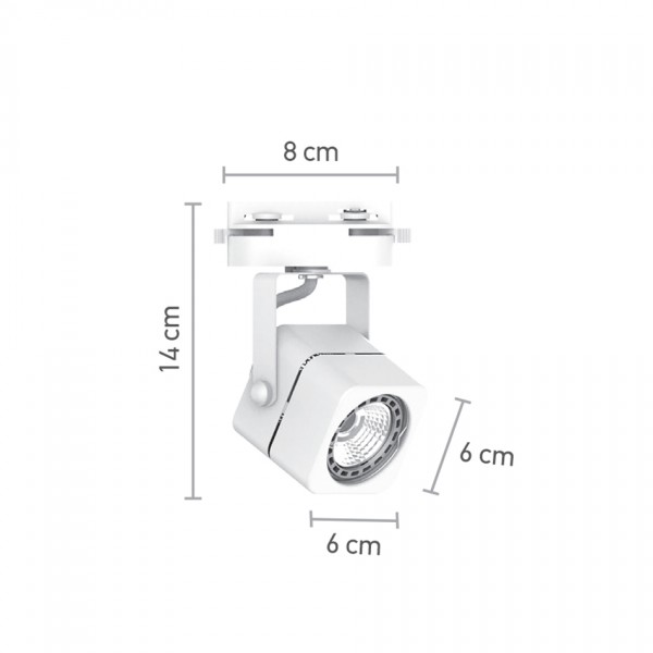 Σποτ Ράγας Λευκό 1XGU10 D:8cmX14cm (T00700-WH)