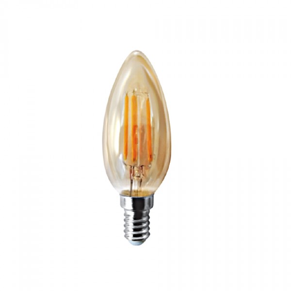 Ε14 LED Filament C35 5watt με μελί κάλυμμα (7.14.05.40.1)