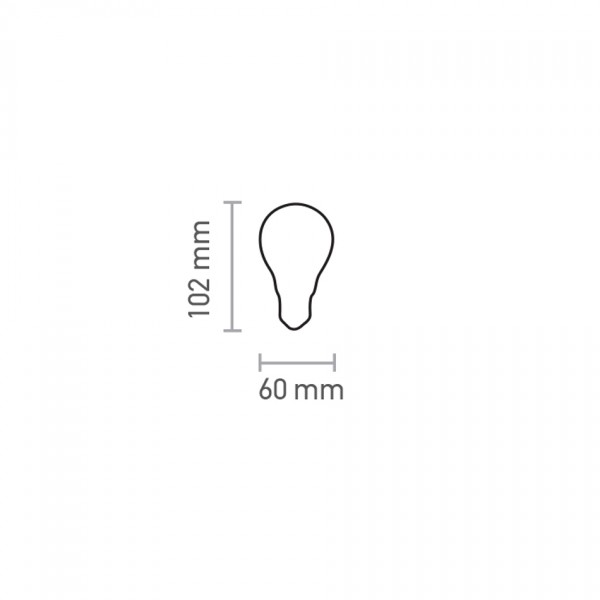 E27 LED Filament A60 8watt με μελί κάλυμμα (7.27.08.41.1)