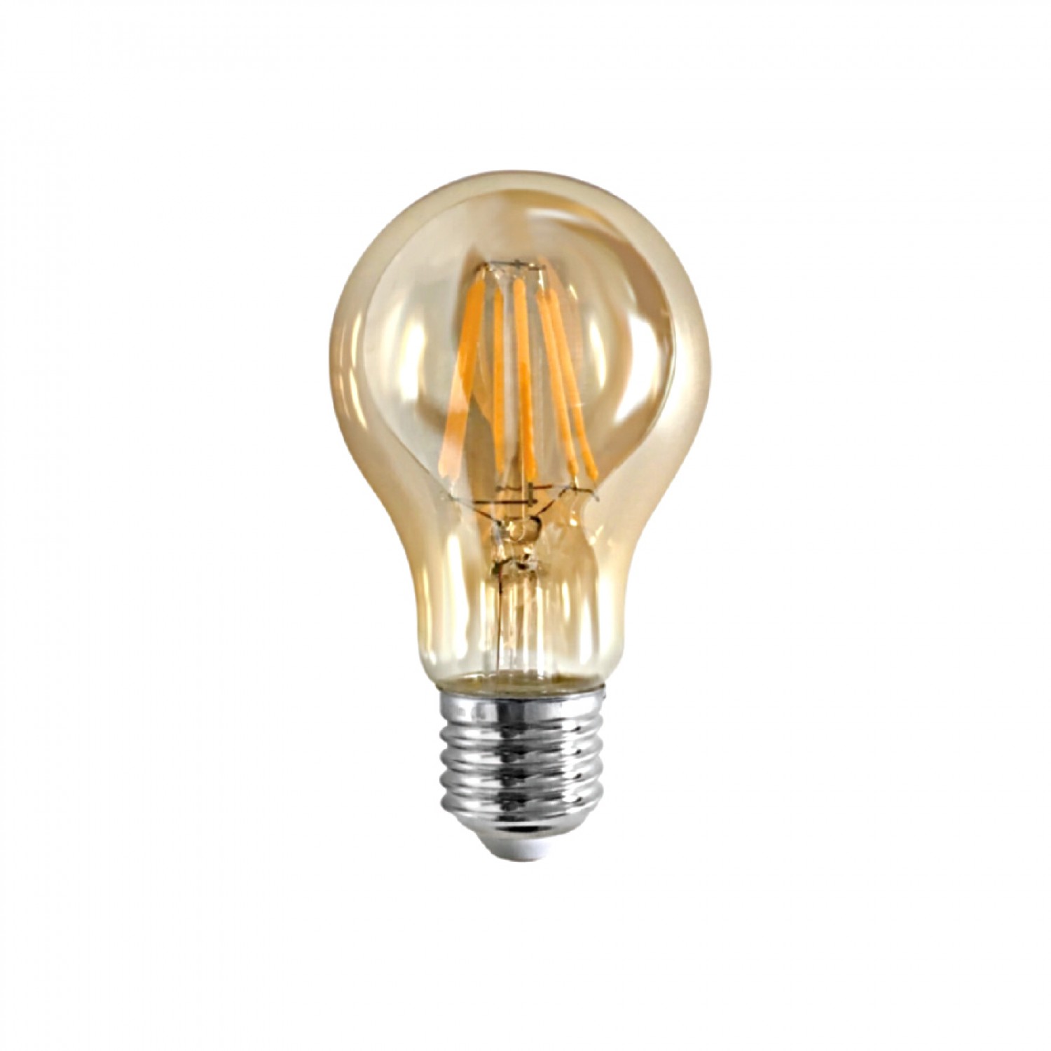 E27 LED Filament A60 8watt με μελί κάλυμμα (7.27.08.41.1)