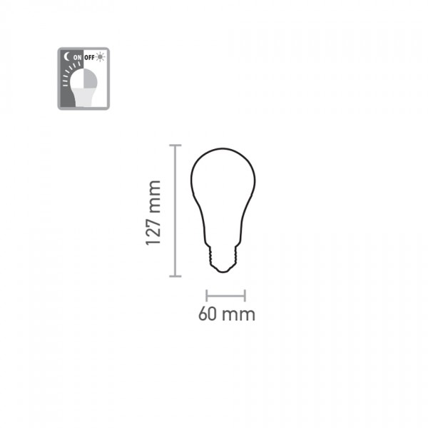 E27 LED A60 9watt 4000Κ Day Night Sensor Φυσικό Λευκό (7.27.09.43.2)