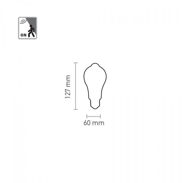 E27 LED A60 12watt 4000Κ Day Night and Motion Sensor Φυσικό Λευκό (7.27.12.44.2)