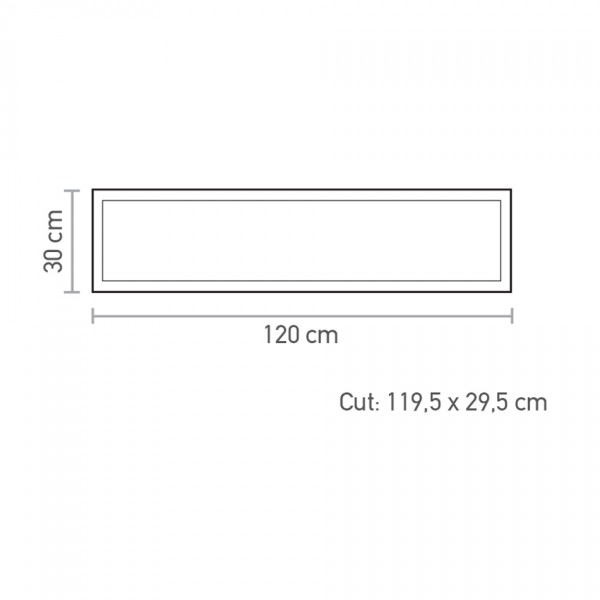 LED Panel 48watt Backlight Παραλληλόγραμμο 4000Κ Φυσικό Λευκό D:120cmX30cm (2.48.03.2)