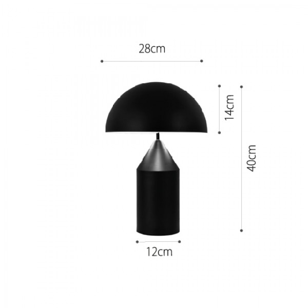 Επιτραπέζιο φωτιστικό σε μαύρο χρώμα 3XE14 D:40cm (3042-BL)