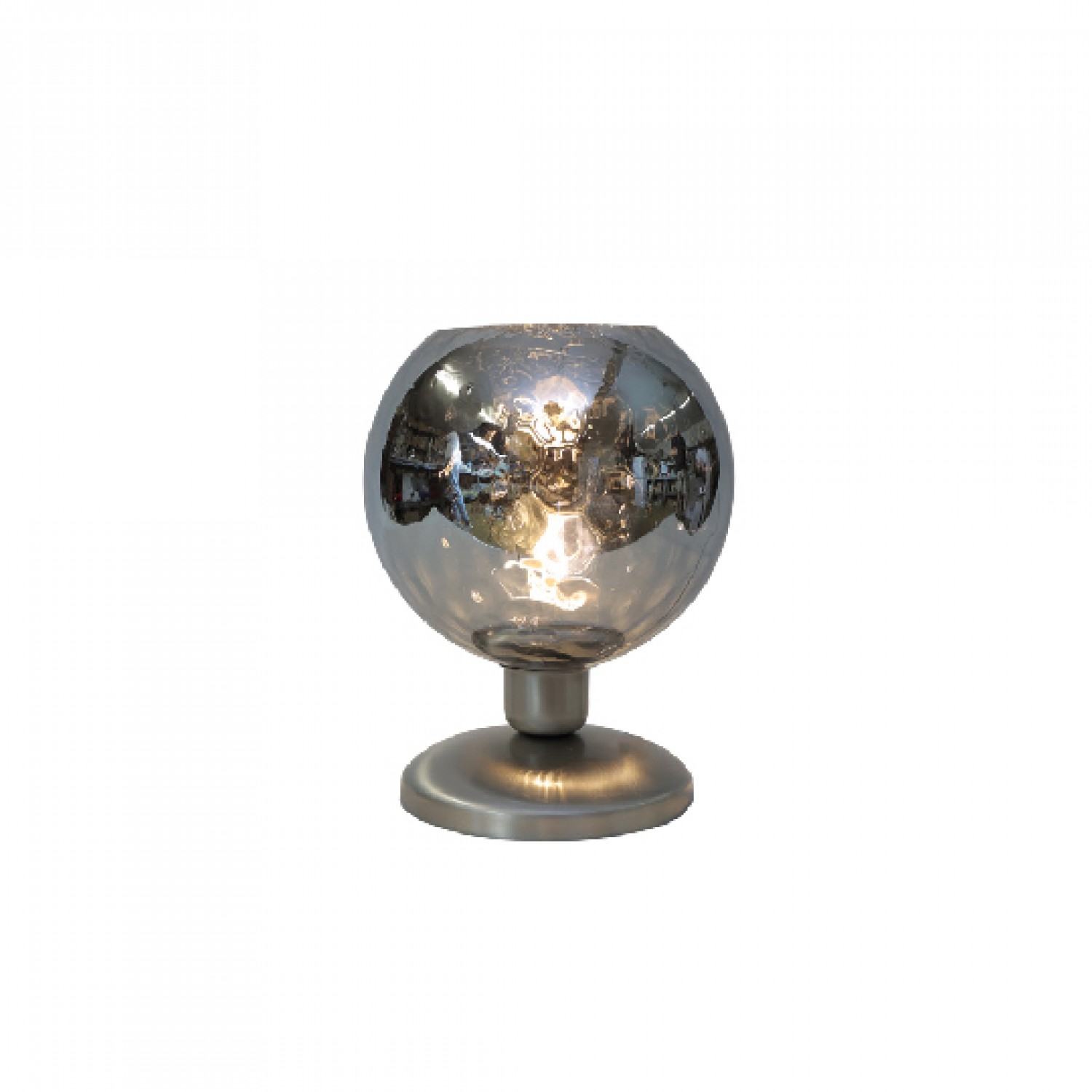 Επιτραπέζιο φωτιστικό από μέταλλο και φιμέ γυαλί 1XE27 D:30cm (3043-Fime)