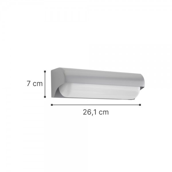 Erie LED 10W 3000K Outdoor Wall Lamp White D:26,1cmx7cm (80203020)