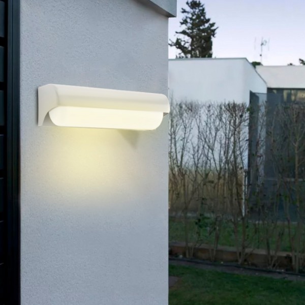 Erie LED 10W 3000K Outdoor Wall Lamp White D:26,1cmx7cm (80203020)