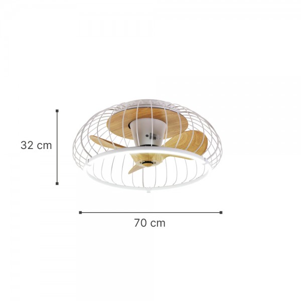 Minnewanka 36W 3CCT LED Fan Light in White Color (101000710)