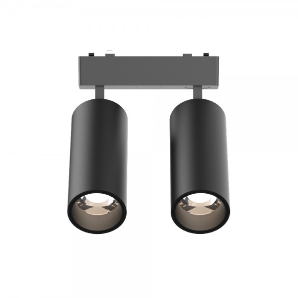 Φωτιστικό LED 2x9W 3000K για Ultra-Thin μαγνητική ράγα σε μαύρη απόχρωση D:16cmX4,4cm (T03801-BL)