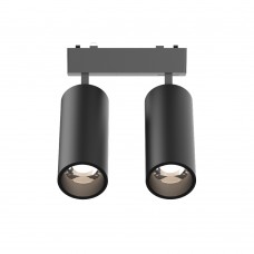 Φωτιστικό LED 2x9W 3CCT για Ultra-Thin μαγνητική ράγα σε μαύρη απόχρωση D:16cmX4,4cm (T05205-BL)