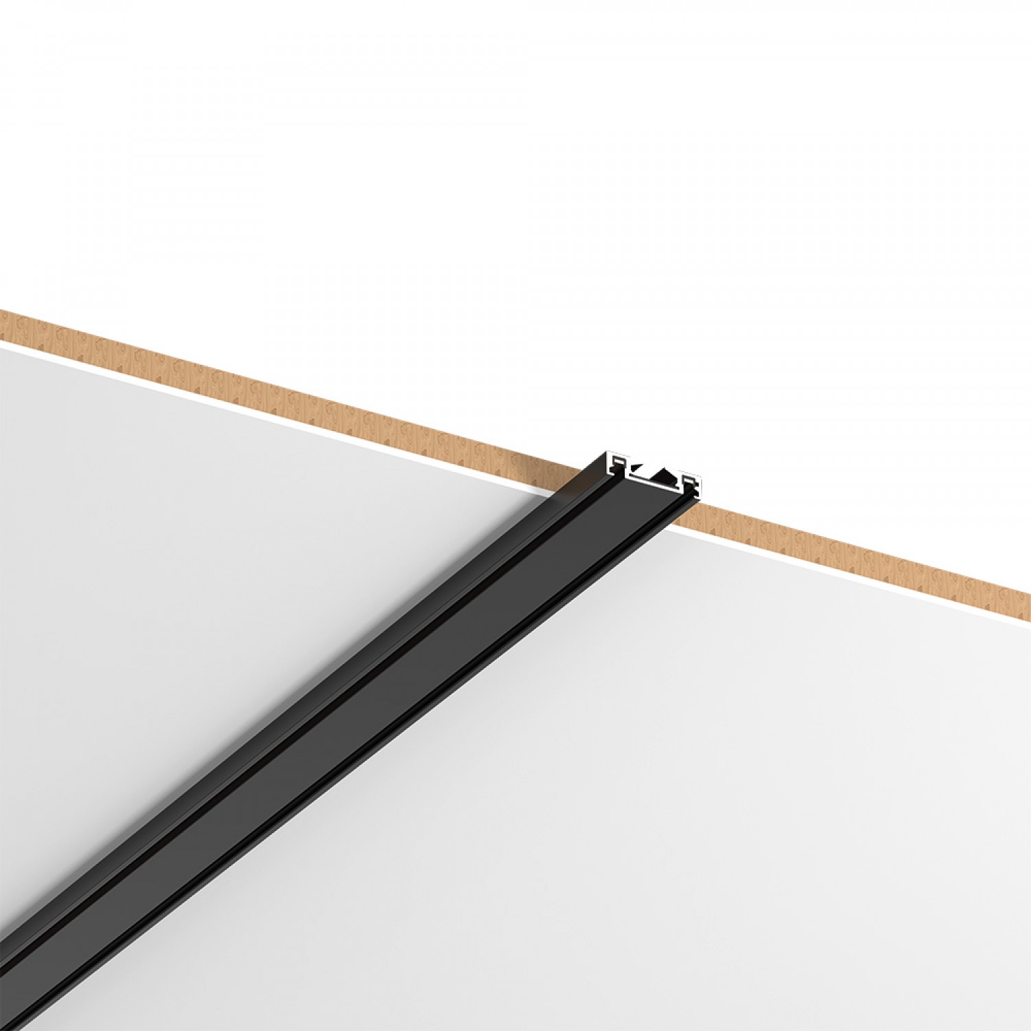 Ultra-Thin μαγνητική ράγα σε μαύρη απόχρωση D:1m (TR007-BL)